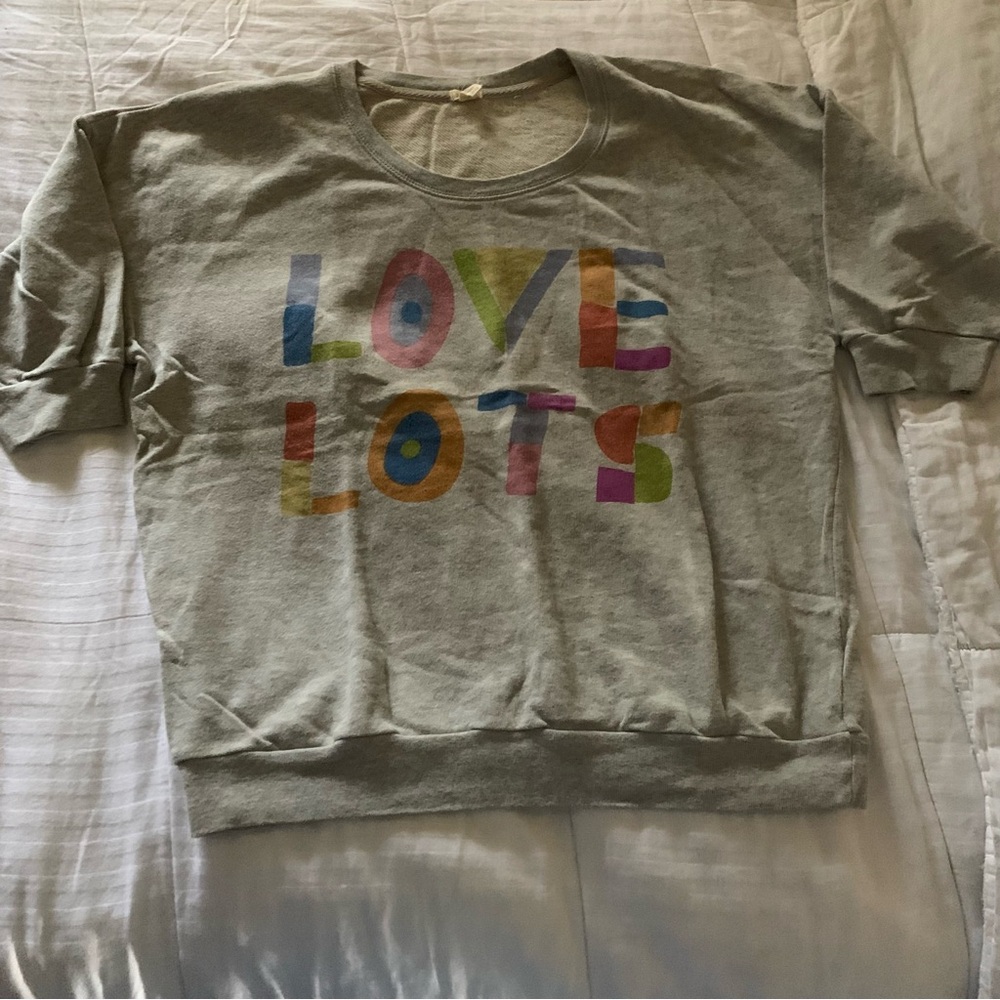 Women’s 3/4 Length Sleeve Love Lots Grey Sweatshirt
